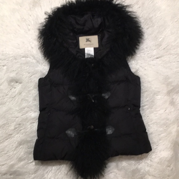 Burberry Jackets & Blazers - 🇺🇸 Burberry Vest w/ Mongolian Lamb Fur Trim US 8
